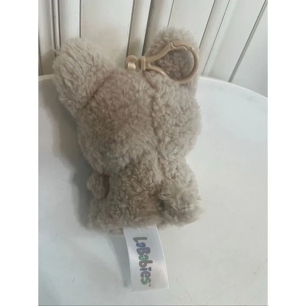 LaBabies Soft Sherpa Labubu Monsters Clip On Plush Toy Stuffed Animal Tan NWOT